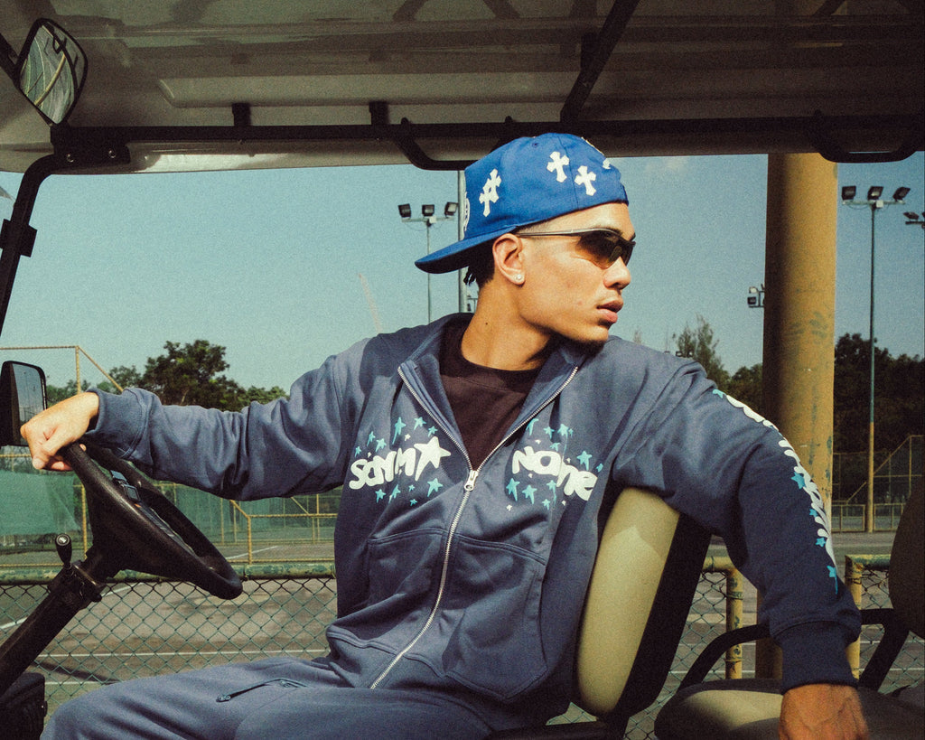 CROPPED HOOD - NAVY BLUE